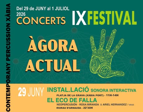 Programación  IX Festival Àgora Actual Percussió