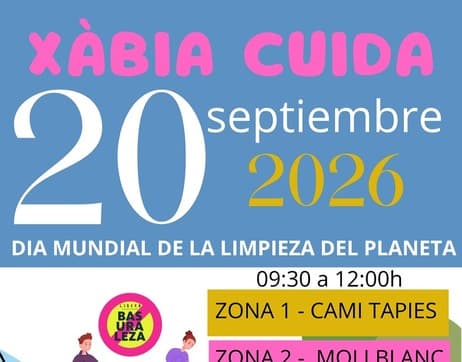 Xàbia se suma de nuevo al Día Mundial de la Limpieza del Planeta con la campaña «Xàbia Cuida»