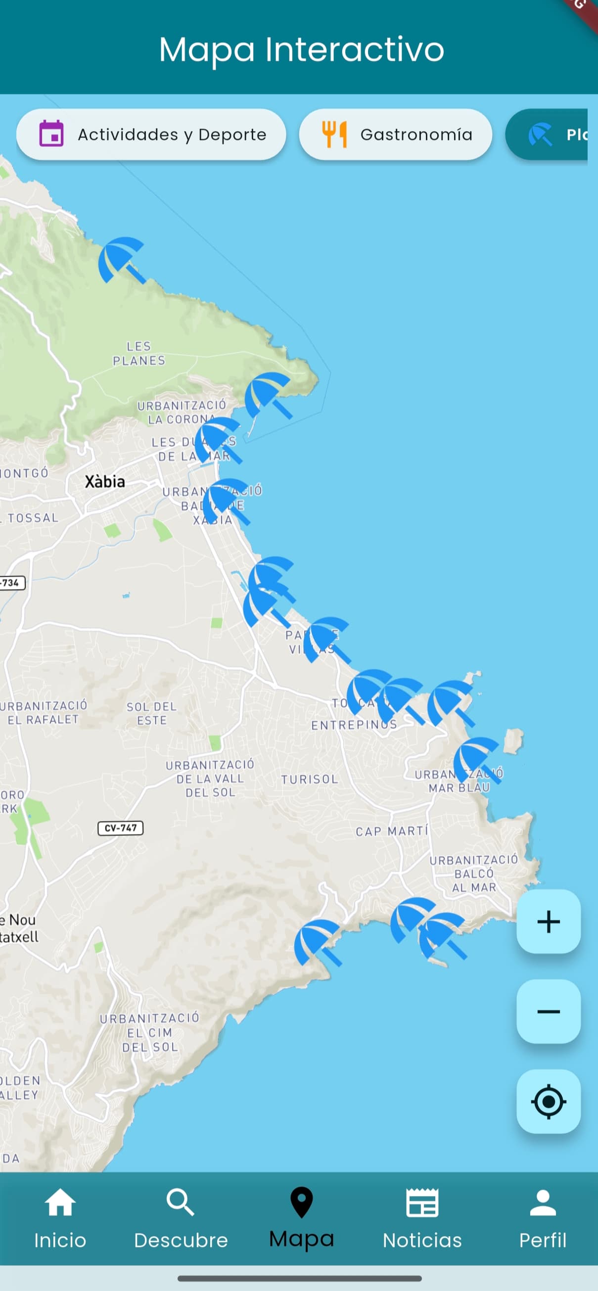 Xàbia App map Xàbia App map