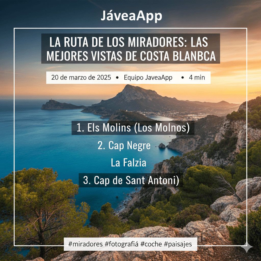La Ruta de los Miradores: Las mejores vistas de Jávea