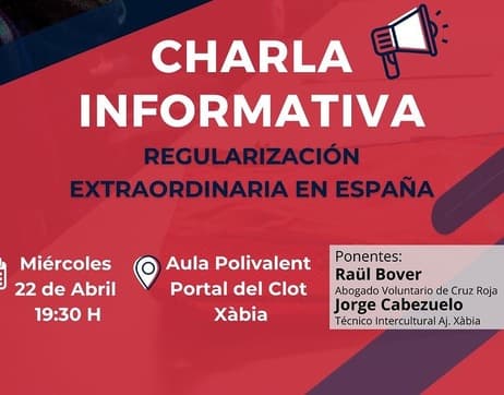 Xàbia informa sobre el proceso de regularización extraordinaria con una charla abierta a la ciudadanía