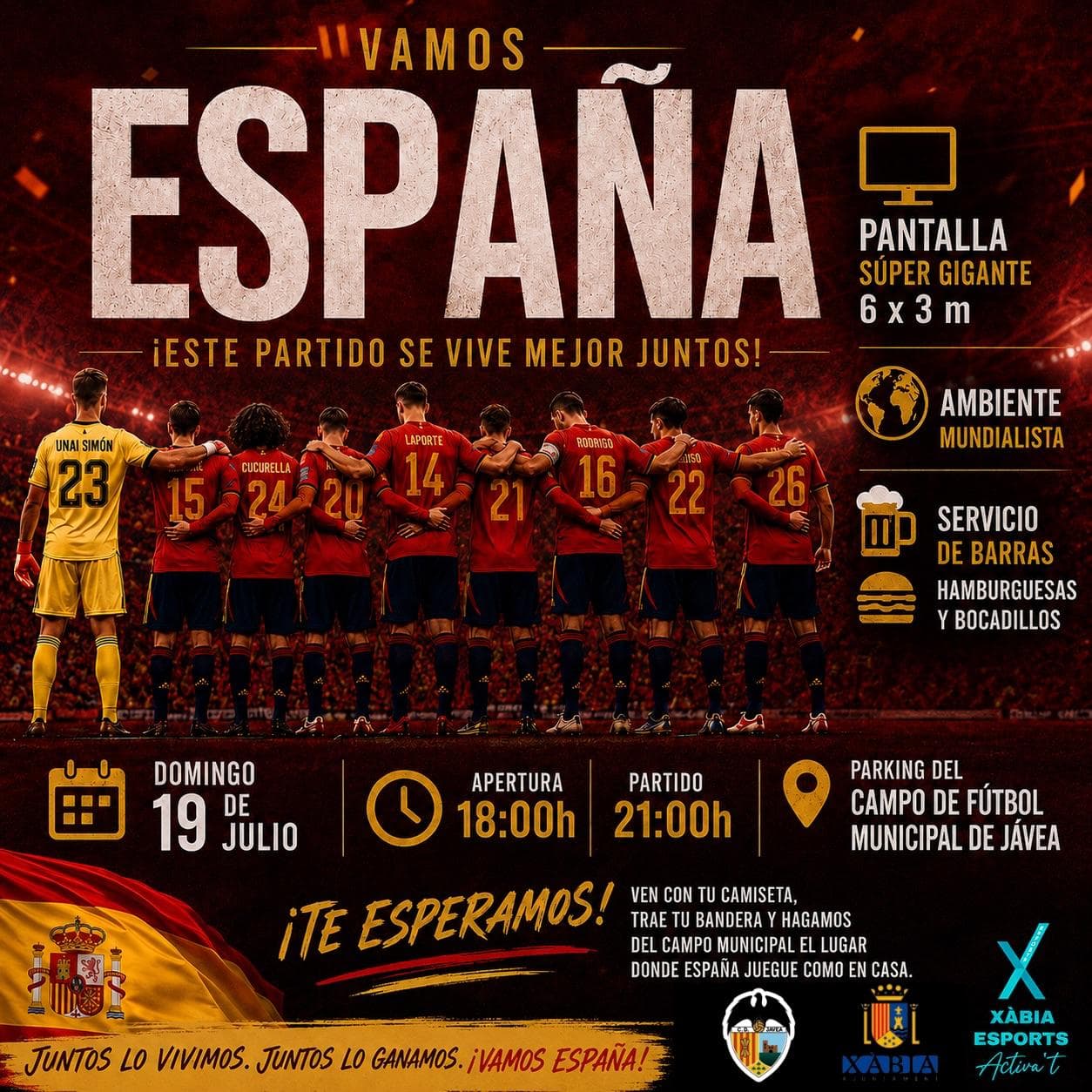 Follow the National Team Live on a Giant Screen!