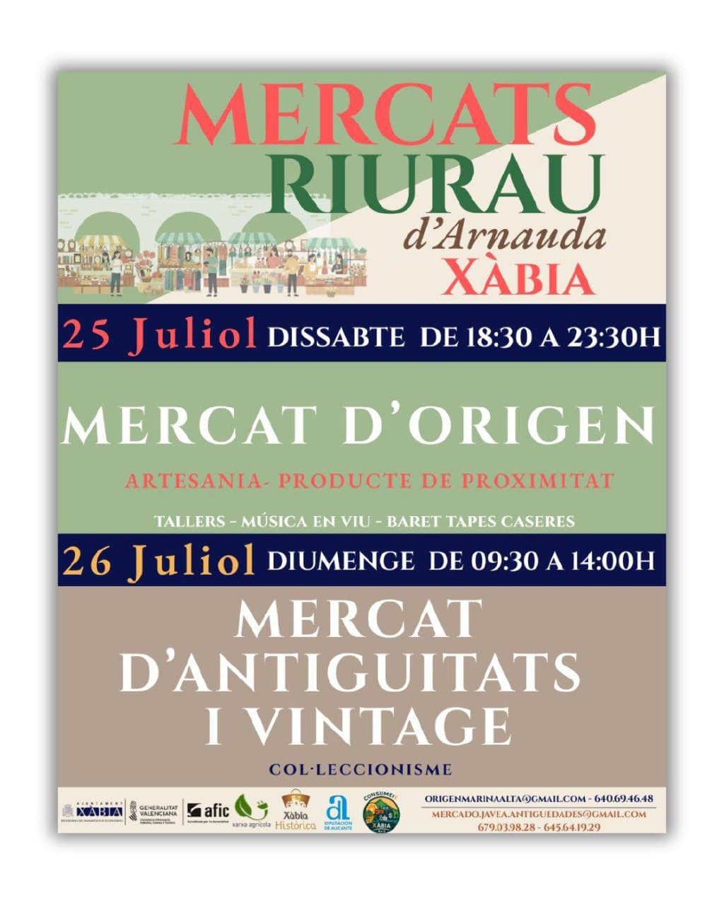 El Riurau d’Arnauda reactiva sus mercados de verano con música, talleres y nuevo horario de mañana