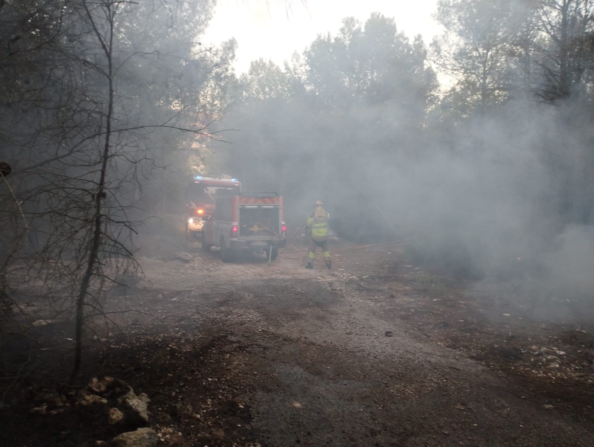 Conato de incendio controlado en Jávea / Conat d'incendi controlat a Xàbia